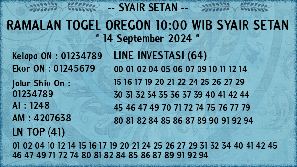 Prediksi Oregon 10:00 WIB