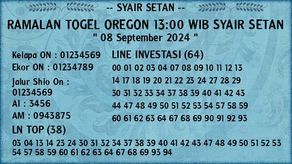 Prediksi Oregon 13:00 WIB