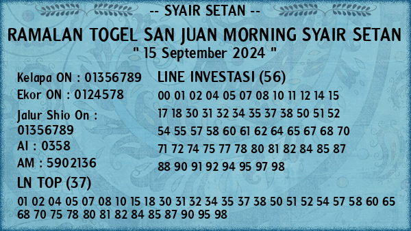 Prediksi San Juan Morning