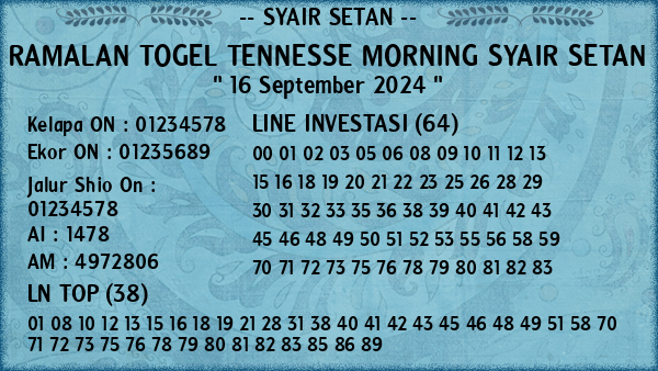 Prediksi Tennesse Morning