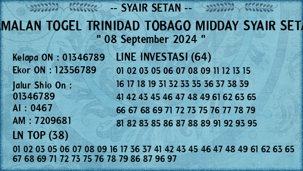 Prediksi Trinidad Tobago Midday